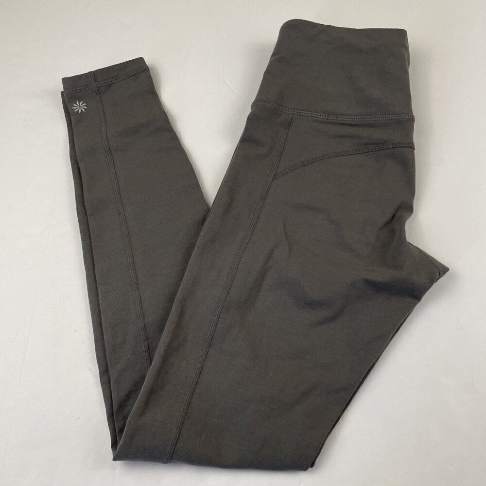 Athleta Gray Stretch Workout Leggings Pants Size XS